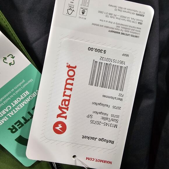 Marmot MENS SIZE S Refuge Snowboard Ski Winter Jacket Water Resistant - Picture 10 of 14